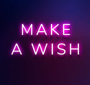 Neonskilter - Make a wish -Tidløs Design